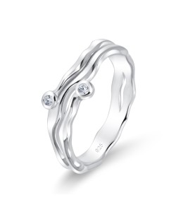 Beautiful Designed CZ Stone Silver Ring NSR-4053